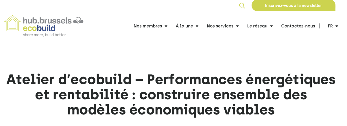 Performances énergétiques et rentabilité : construire ensemble des modèles économiques viables