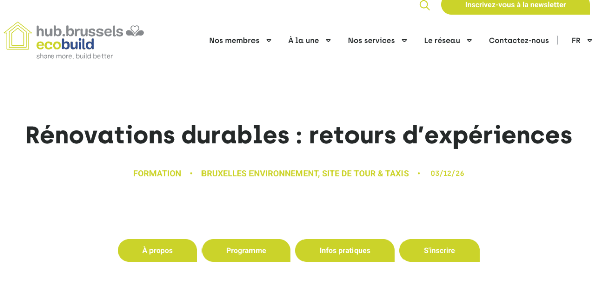 Rénovations durables : retours d’expériences