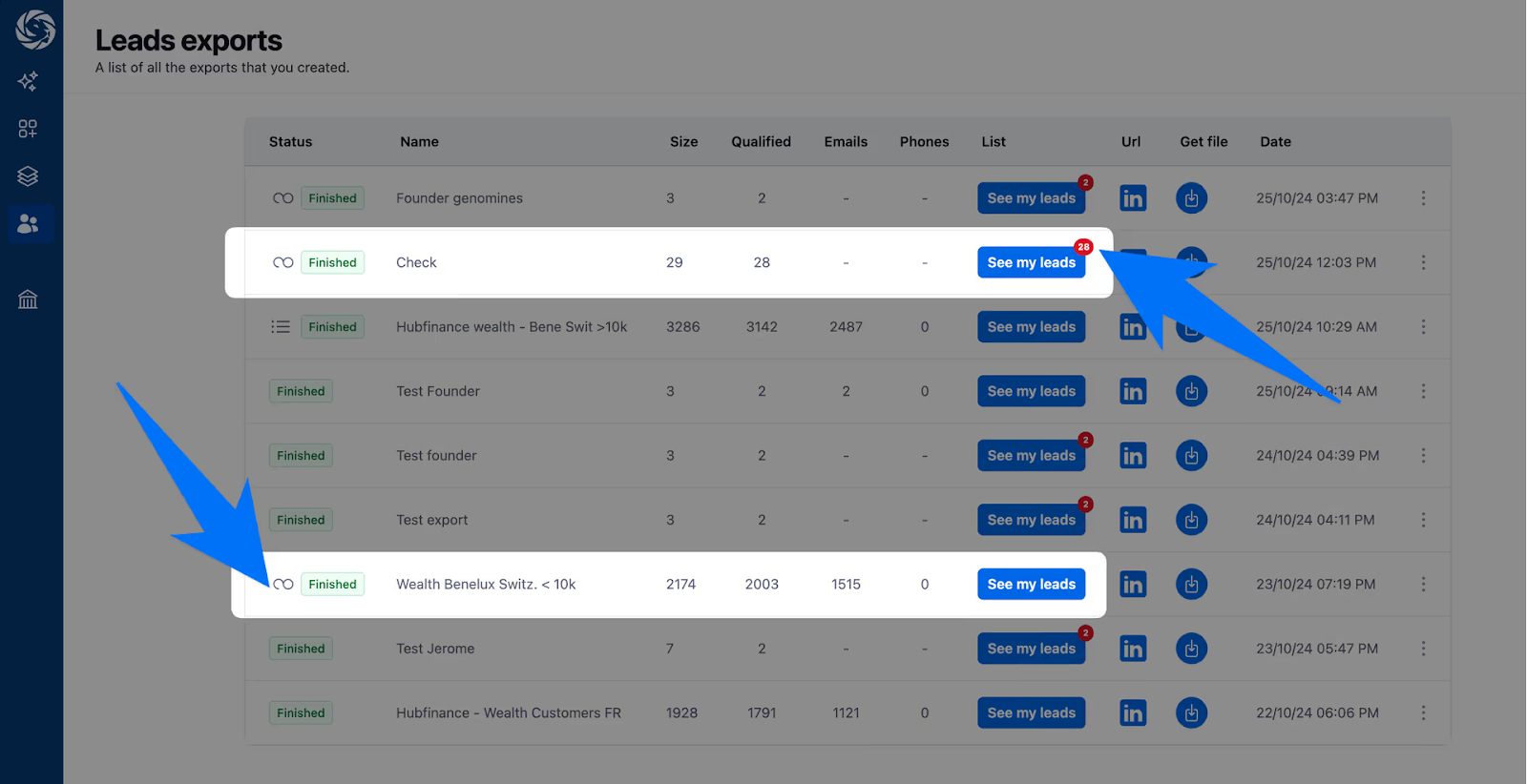 View auto-updated Sales Navigator exports in Pronto, including new leads added daily