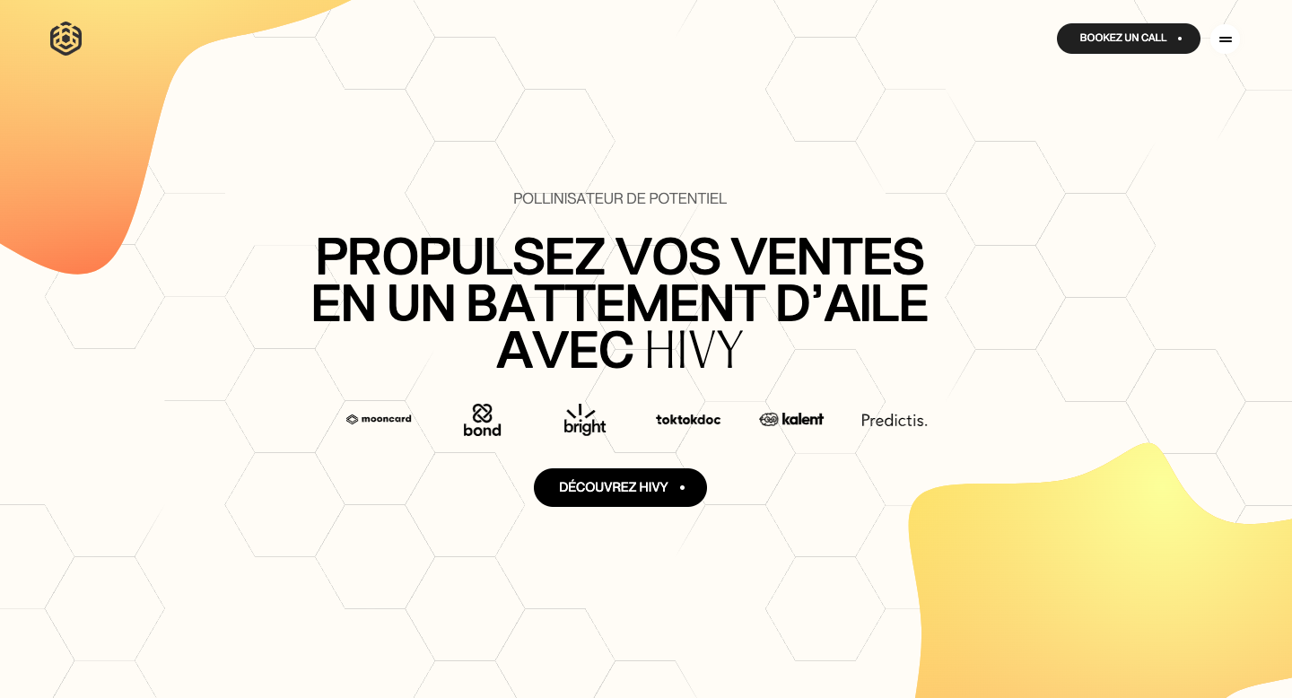 Hivy homepage screenshot — Best Sales Expert freelancers Collective Agency in France