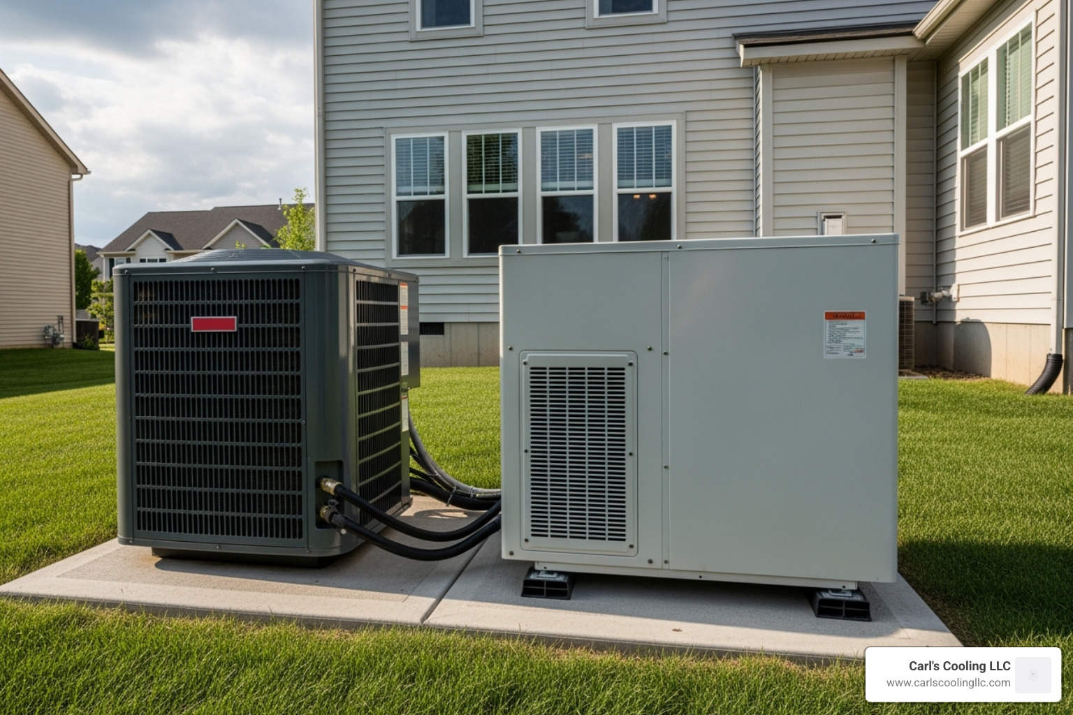 central air conditioner unit and a ductless mini-split system - air conditioning installation the woodlands tx