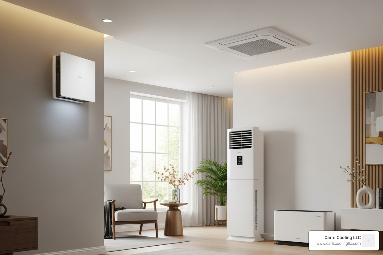 different types of indoor units - ductless ac installation