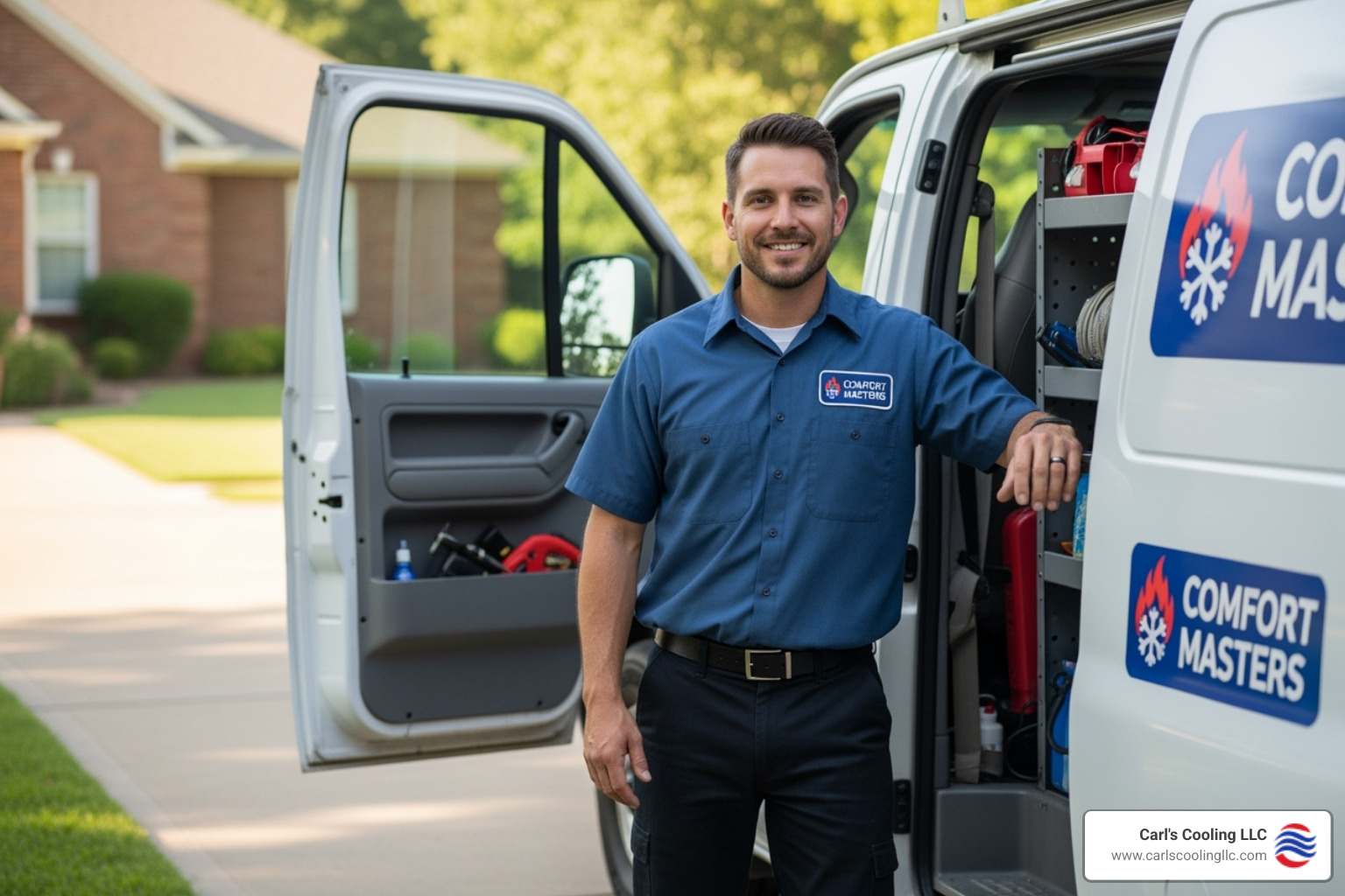 Friendly, professional HVAC technician with a van - ac repair in conroe tx