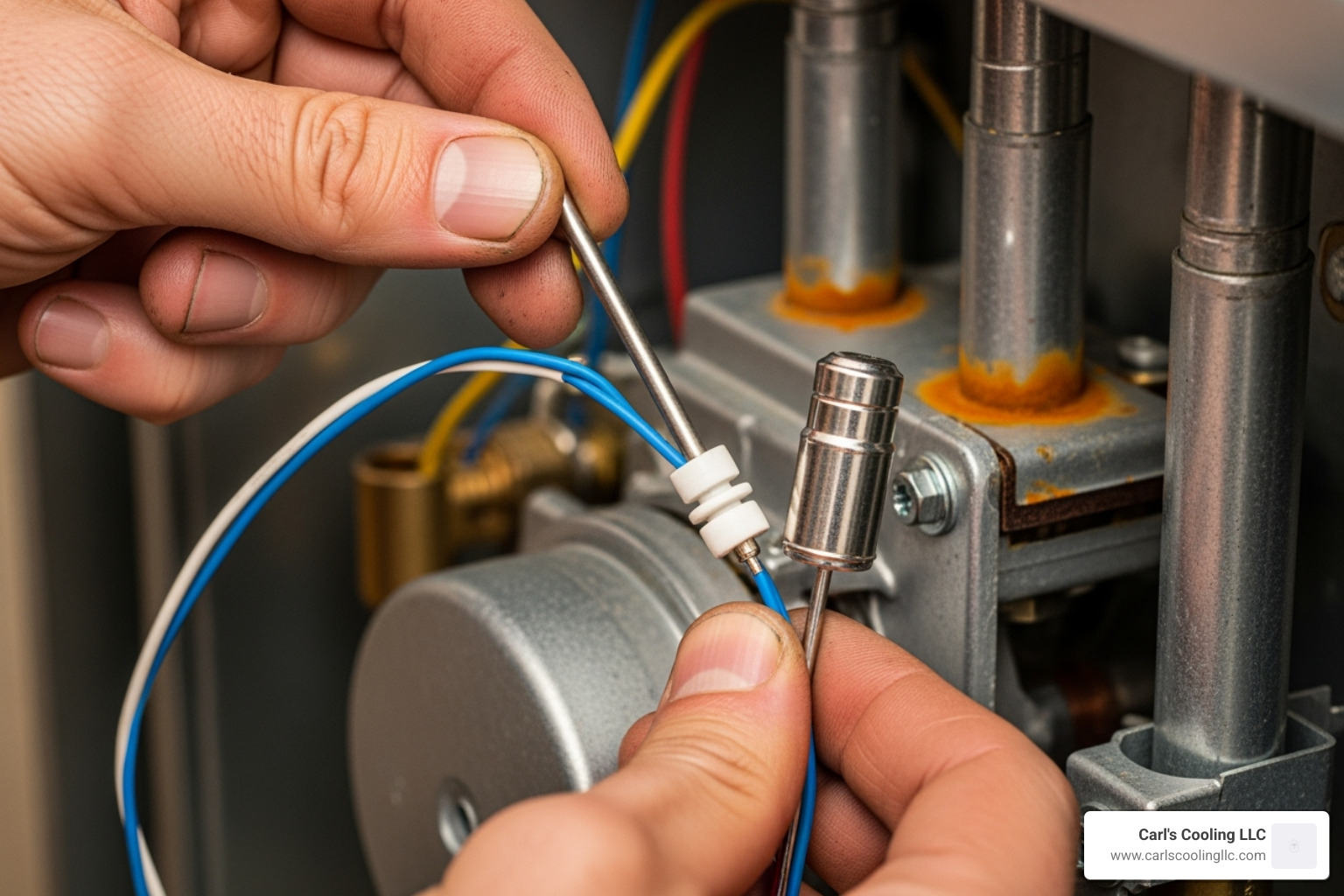 installing a new furnace flame sensor - Furnace flame sensor