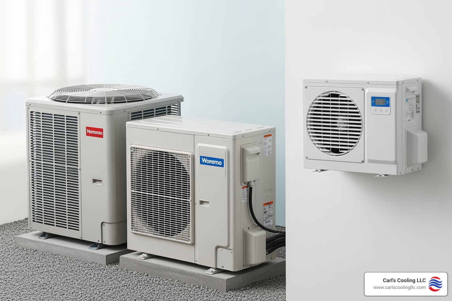 various HVAC units like a central AC, heat pump, and ductless mini-split - hvac installation new construction conroe various HVAC units like a central AC, heat pump, and ductless mini-split - hvac installation new construction conroe