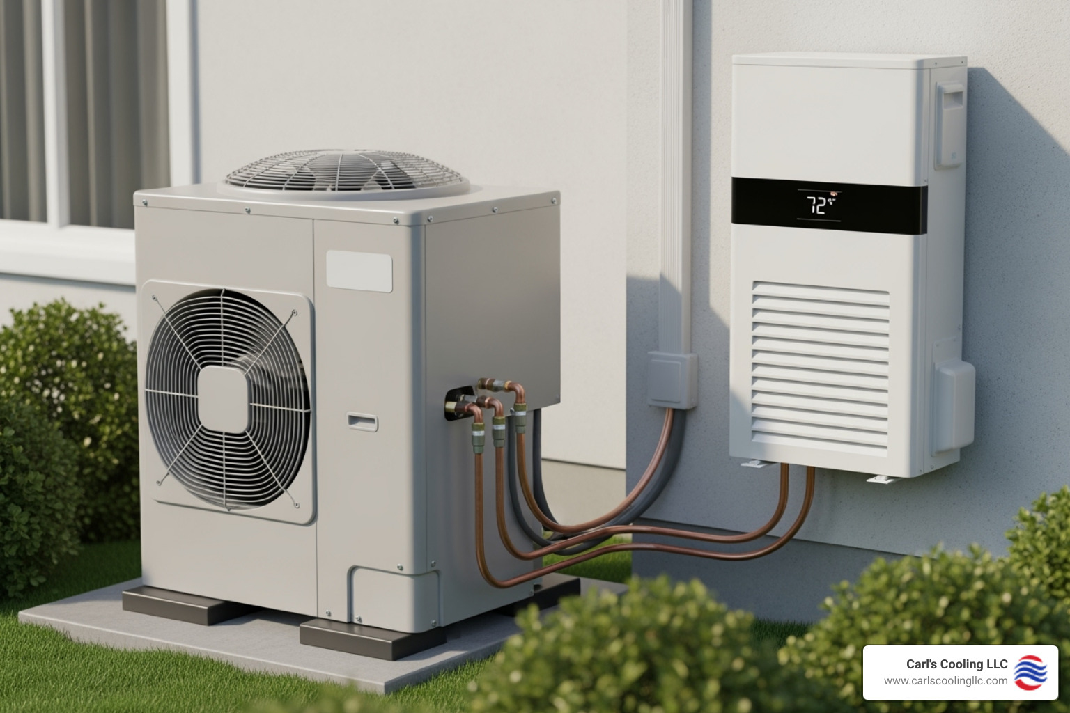 Ducted central heat pump and ductless mini-split unit - heat pump installation conroe