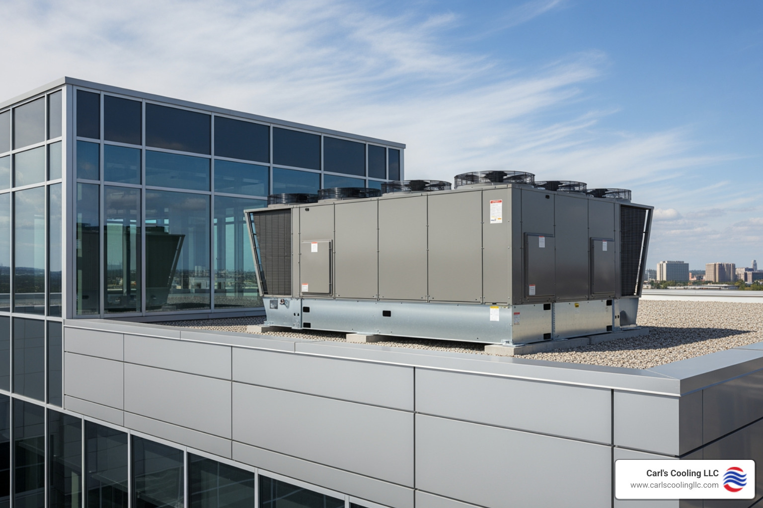 new, high-efficiency commercial air conditioner - air conditioning repair montgomery tx