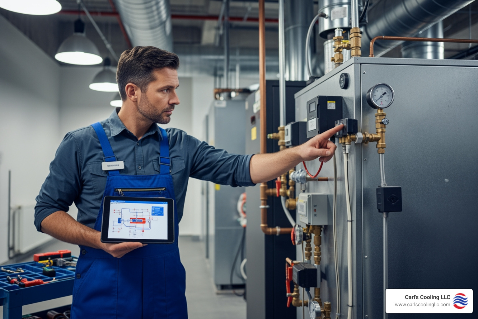 Infographic showing steps for commercial heating emergency: 1. Ensure employee and customer safety, 2. Check thermostat settings and power supply, 3. Note all symptoms and unusual sounds, 4. Contact 24/7 emergency heating service, 5. Keep business areas safe until technician arrives - emergency commercial heating services in diamond head, tx Infographic showing steps for commercial heating emergency: 1. Ensure employee and customer safety, 2. Check thermostat settings and power supply, 3. Note all symptoms and unusual sounds, 4. Contact 24/7 emergency heating service, 5. Keep business areas safe until technician arrives - emergency commercial heating services in diamond head, tx