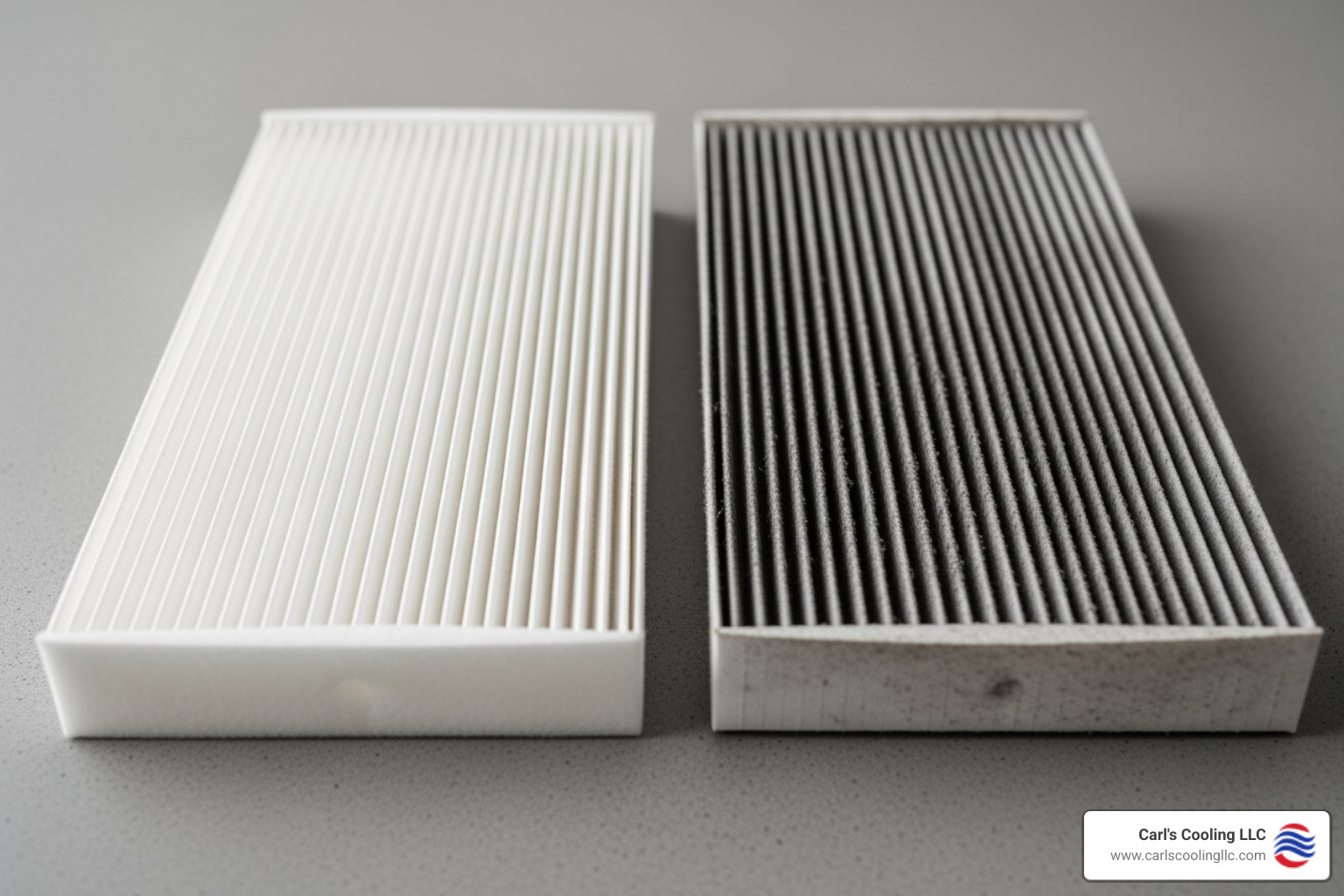 clean HVAC filter next to a dirty one - affordable commercial heating services in conroe, tx clean HVAC filter next to a dirty one - affordable commercial heating services in conroe, tx