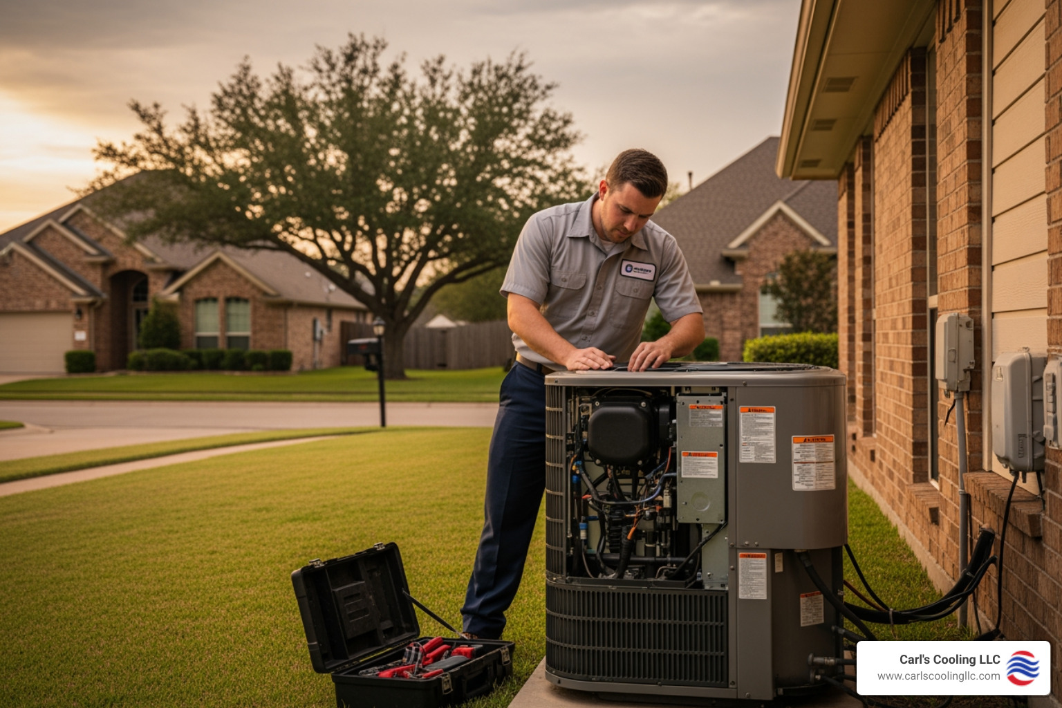 Infographic showing five warning signs that require emergency heat pump maintenance: 1) No heat or cool air coming from vents, 2) Loud grinding or banging noises from unit, 3) Burning or electrical smell, 4) Ice or frost buildup on outdoor coils, 5) System won't turn on or keeps tripping breaker. Bottom text reads: If you notice any of these signs, call for emergency service immediately. - emergency heat pump maintenance in conroe, tx Infographic showing five warning signs that require emergency heat pump maintenance: 1) No heat or cool air coming from vents, 2) Loud grinding or banging noises from unit, 3) Burning or electrical smell, 4) Ice or frost buildup on outdoor coils, 5) System won't turn on or keeps tripping breaker. Bottom text reads: If you notice any of these signs, call for emergency service immediately. - emergency heat pump maintenance in conroe, tx
