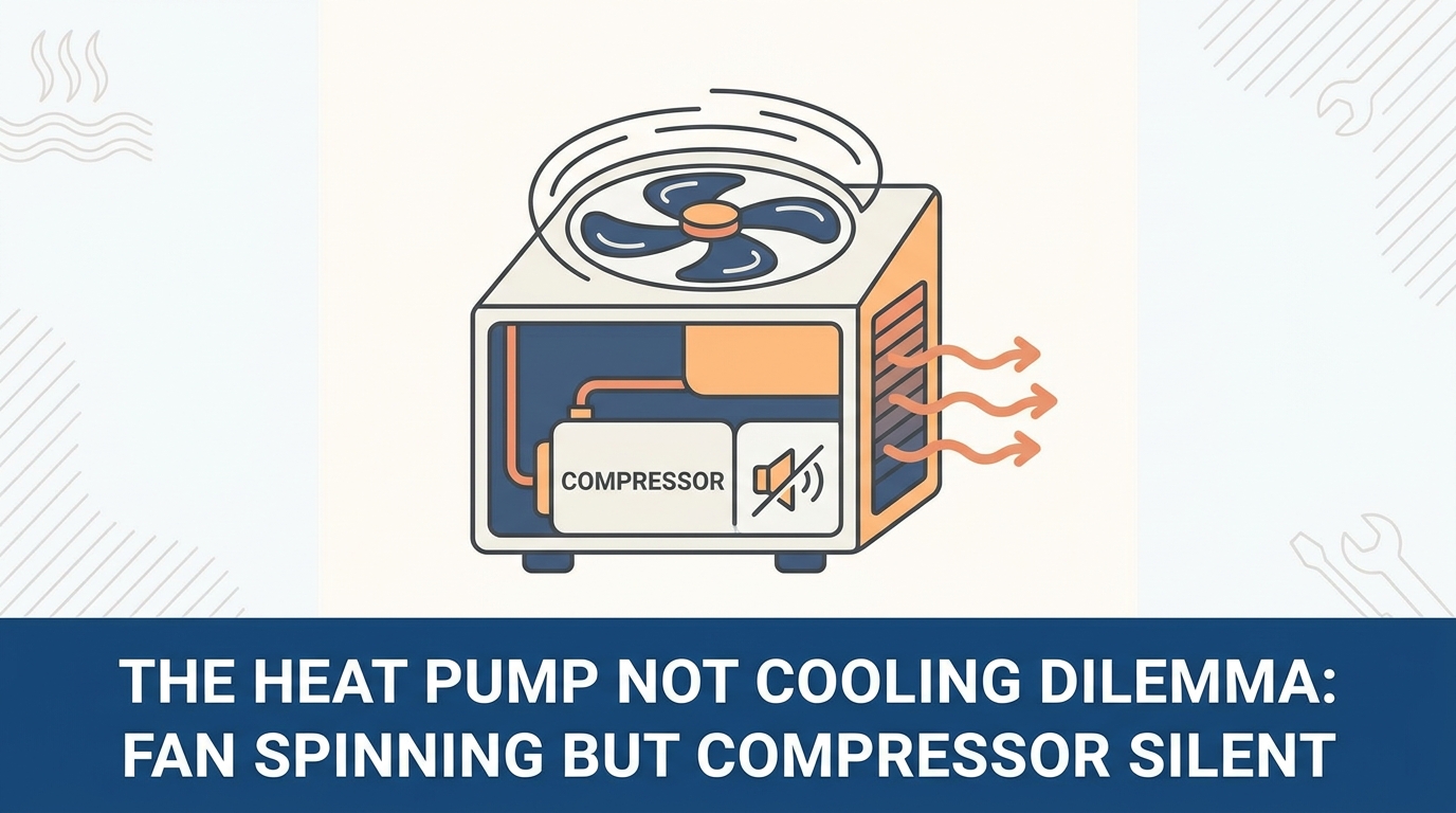 The Heat Pump Not Cooling Dilemma: Fan Spinning but Compressor Silent — featured image
