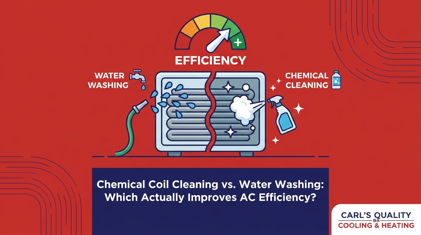 Chemical Coil Cleaning vs. Water Washing: Which Actually Improves AC Efficiency? — featured image