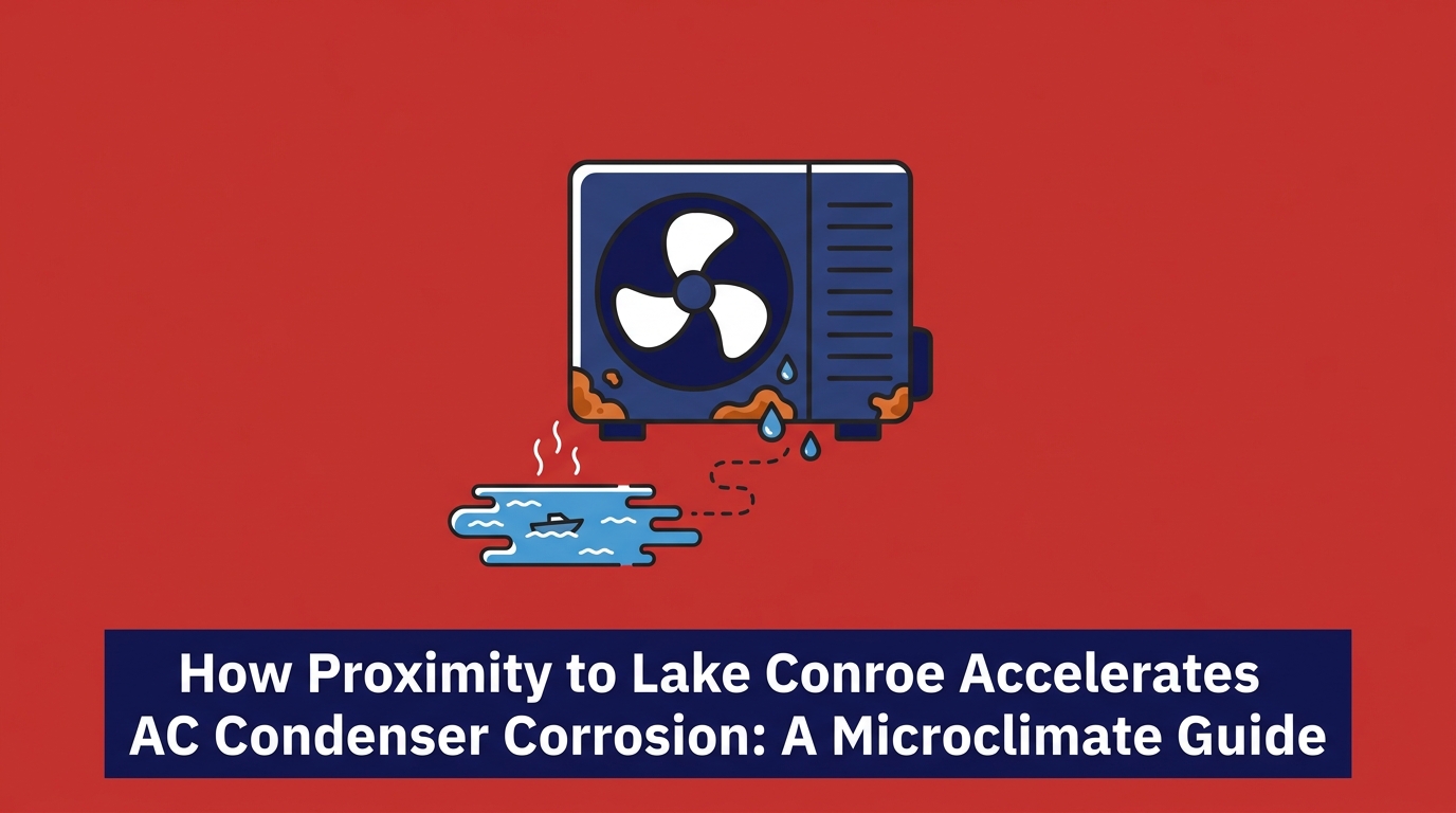 How Proximity to Lake Conroe Accelerates AC Condenser Corrosion: A Microclimate Guide — featured image