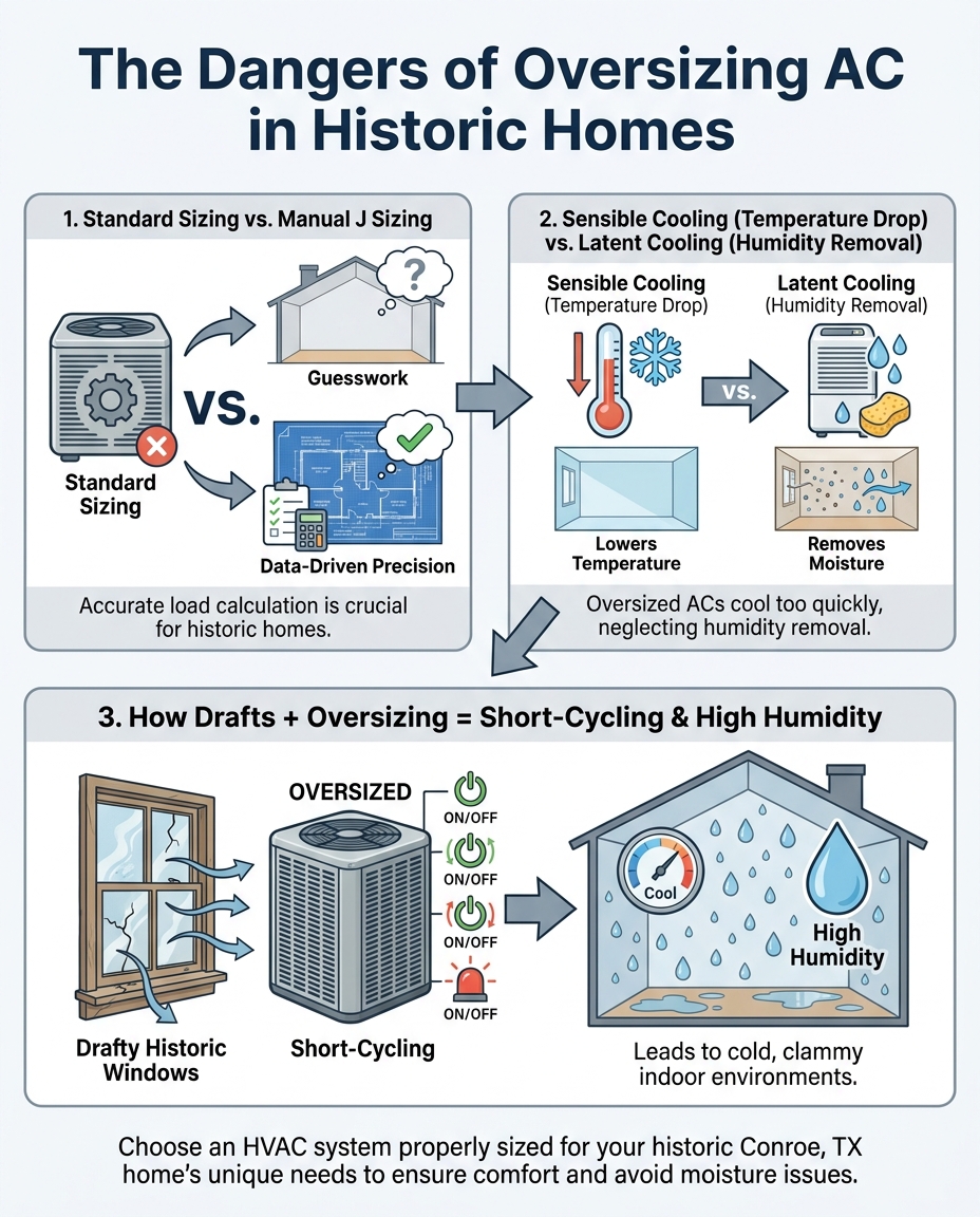 The Dangers of Oversizing AC in Historic Homes