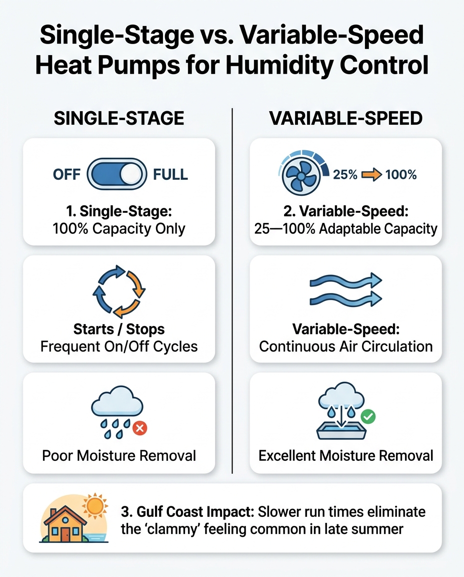 Single-Stage vs. Variable-Speed Heat Pumps for Humidity Control