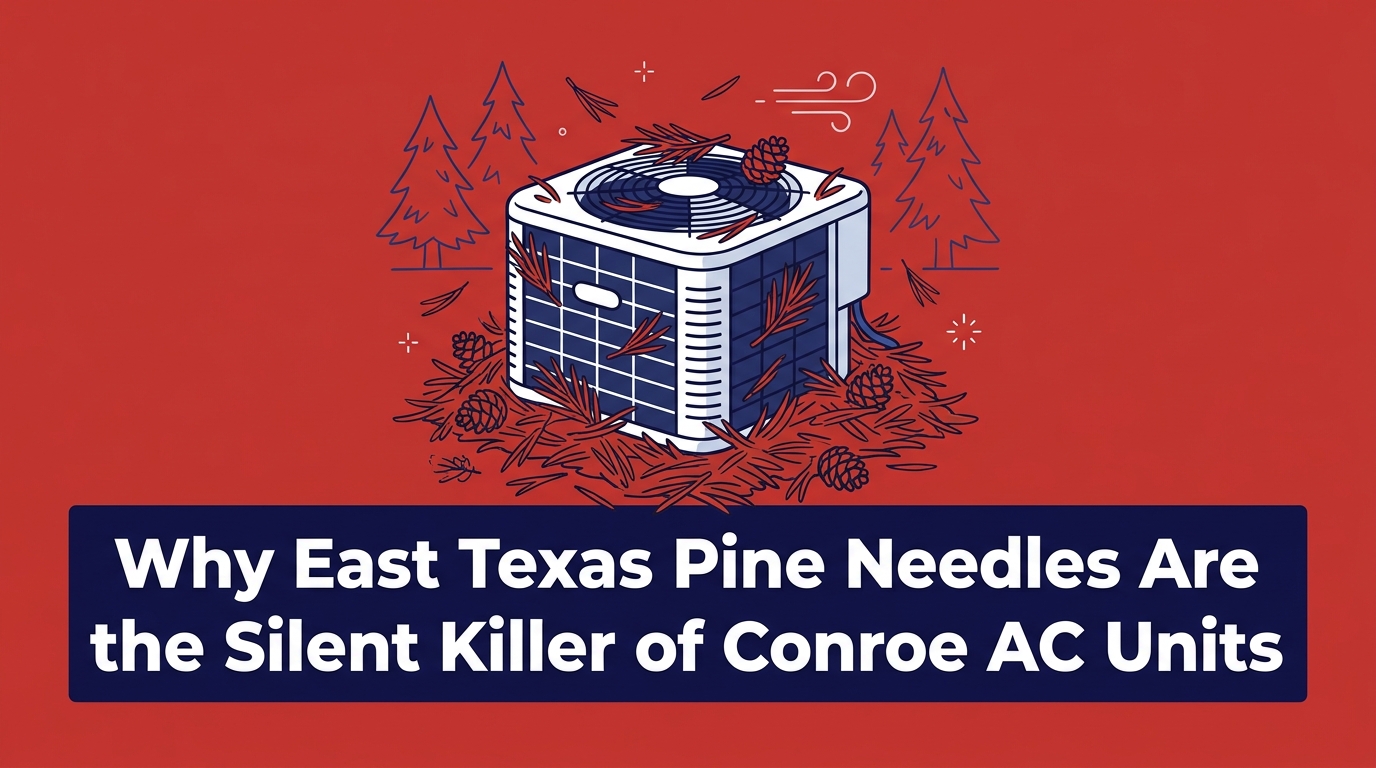 Why East Texas Pine Needles Are the Silent Killer of Conroe AC Units — featured image
