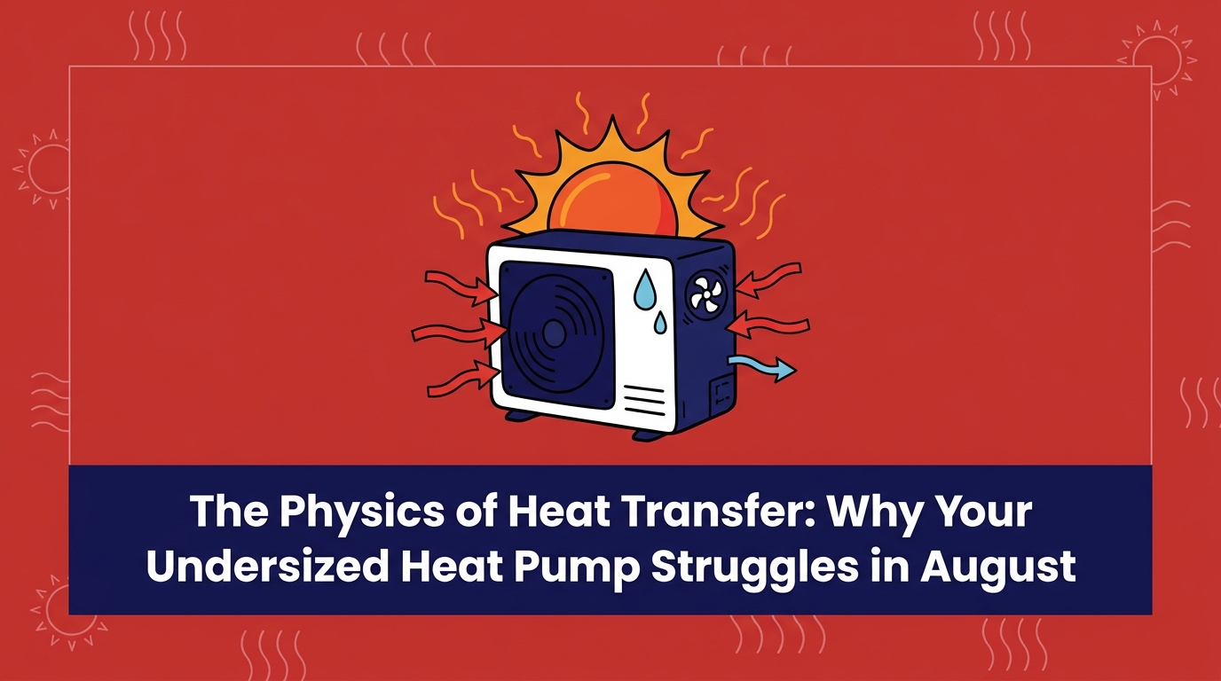 The Physics of Heat Transfer: Why Your Undersized Heat Pump Struggles in August — featured image