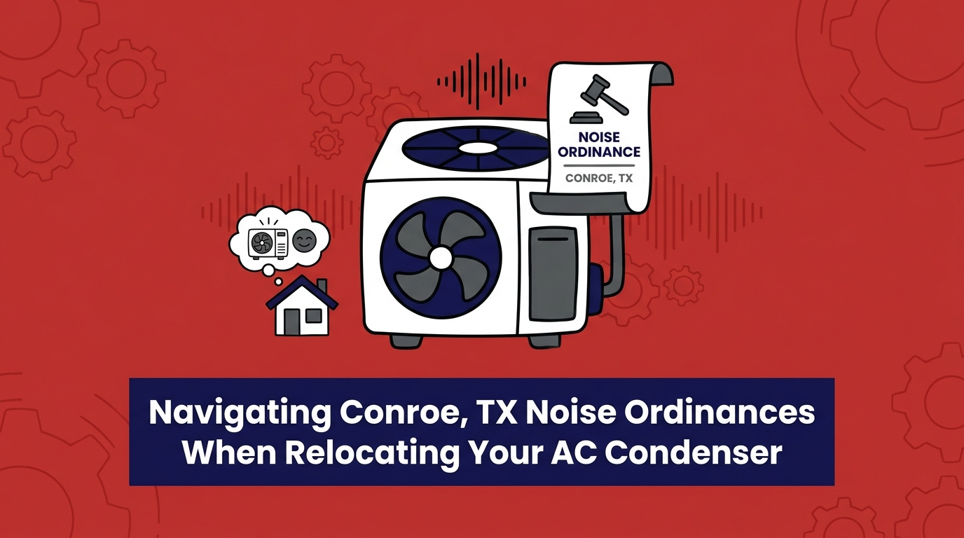 Navigating Conroe, TX Noise Ordinances When Relocating Your AC Condenser — featured image
