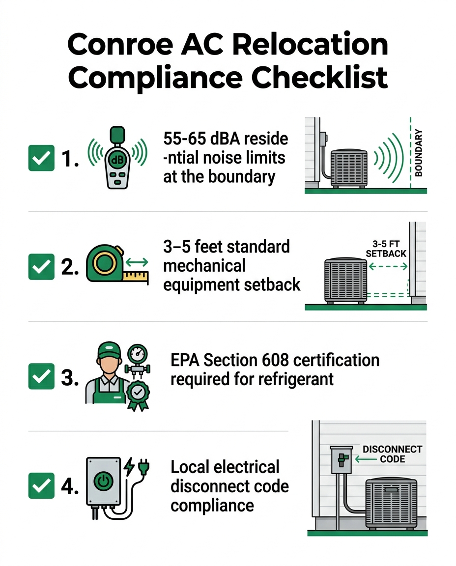 Conroe AC Relocation Compliance Checklist