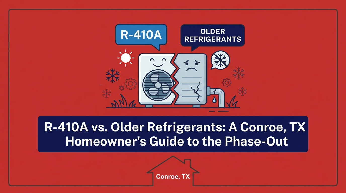 R-410A vs. Older Refrigerants: A Conroe, TX Homeowner's Guide to the Phase-Out — featured image