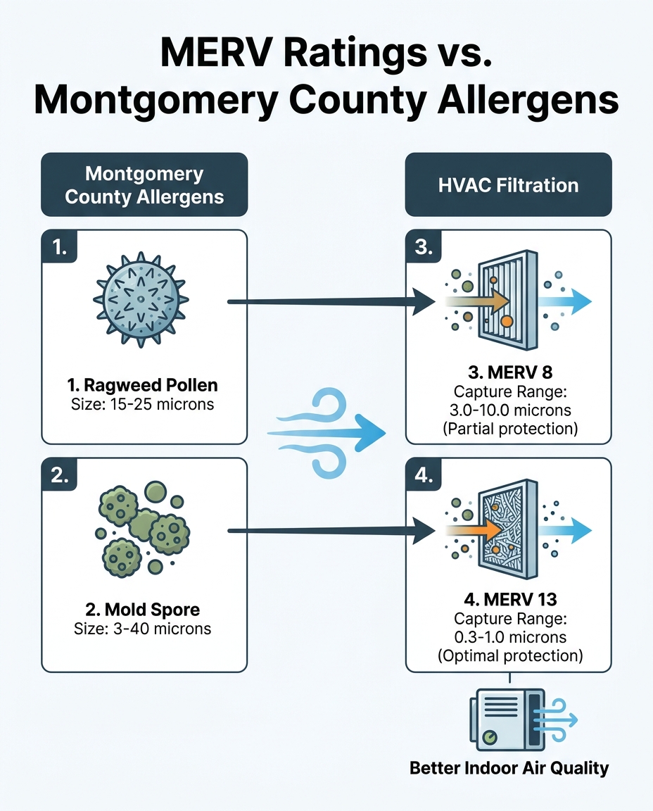 MERV Ratings vs. Montgomery County Allergens