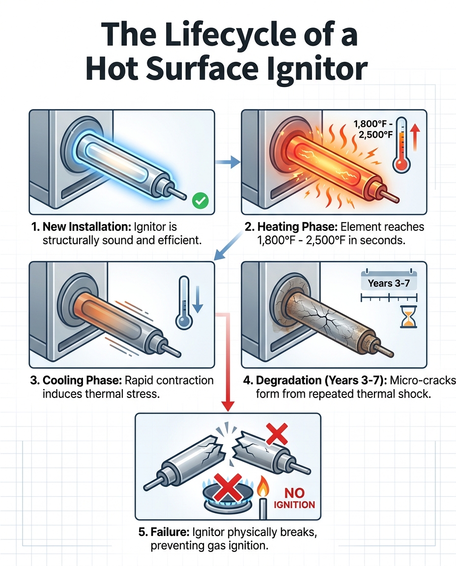 The Lifecycle of a Hot Surface Ignitor