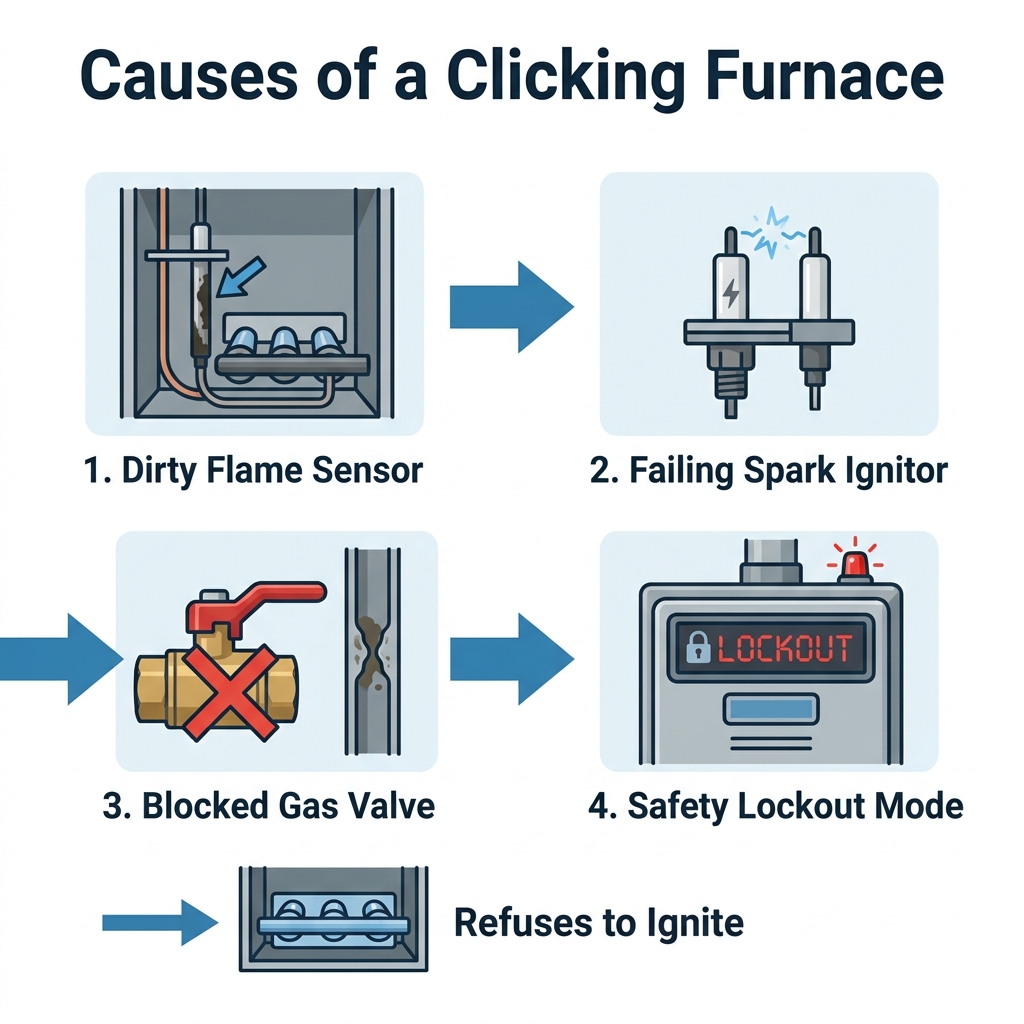 Causes of a Clicking Furnace