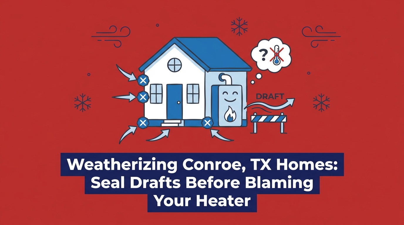 Weatherizing Conroe, TX Homes: Seal Drafts Before Blaming Your Heater — featured image