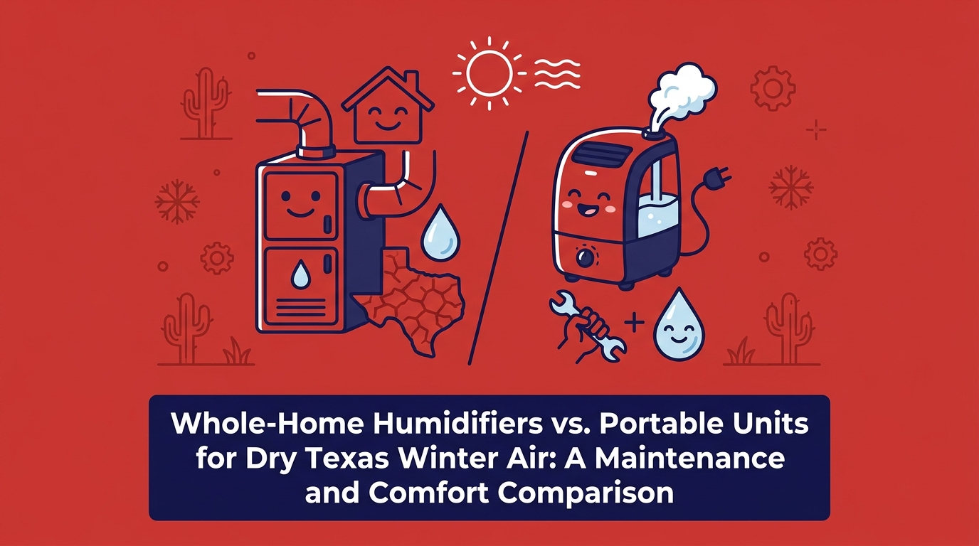 Whole-Home Humidifiers vs. Portable Units for Dry Texas Winter Air: A Maintenance and Comfort Comparison — featured image
