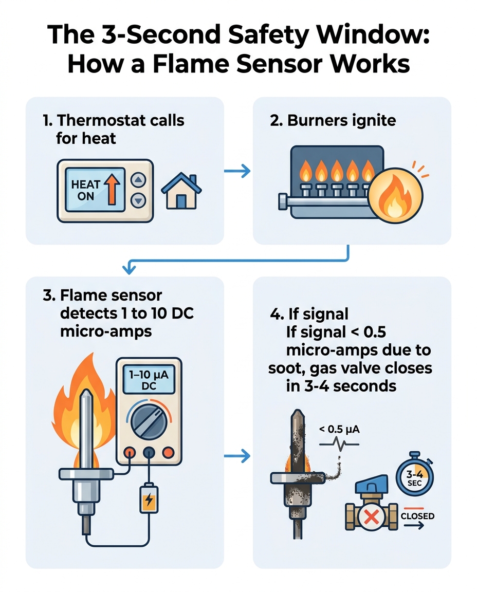 The 3-Second Safety Window: How a Flame Sensor Works