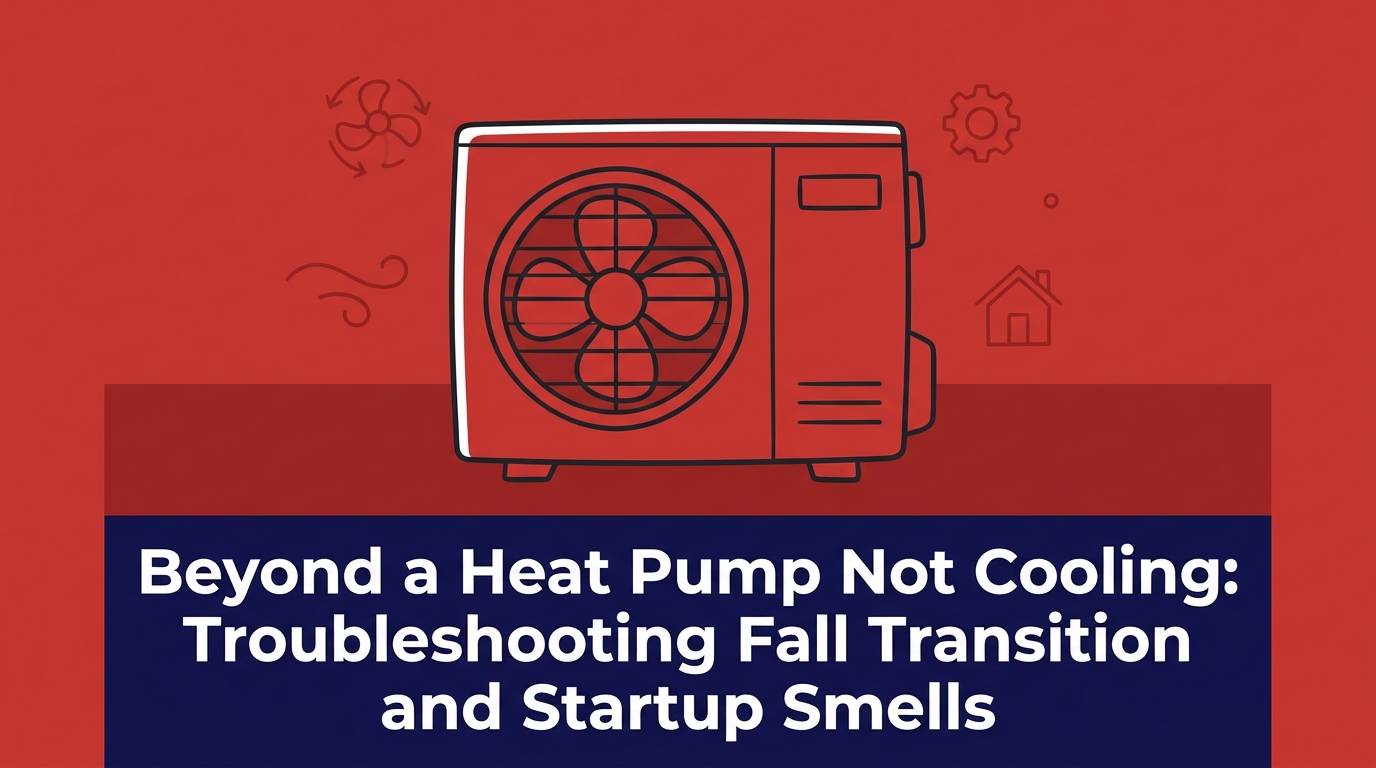 Beyond a Heat Pump Not Cooling: Troubleshooting Fall Transition and Startup Smells — featured image