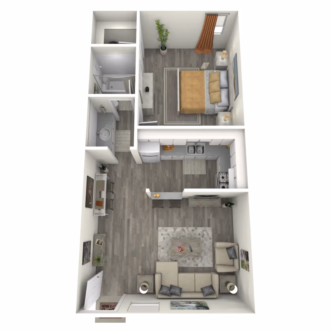 Renovated One Bedroom layout