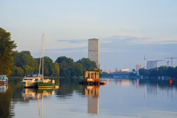 Ausblick Rummelsburger Bucht über das Wasser