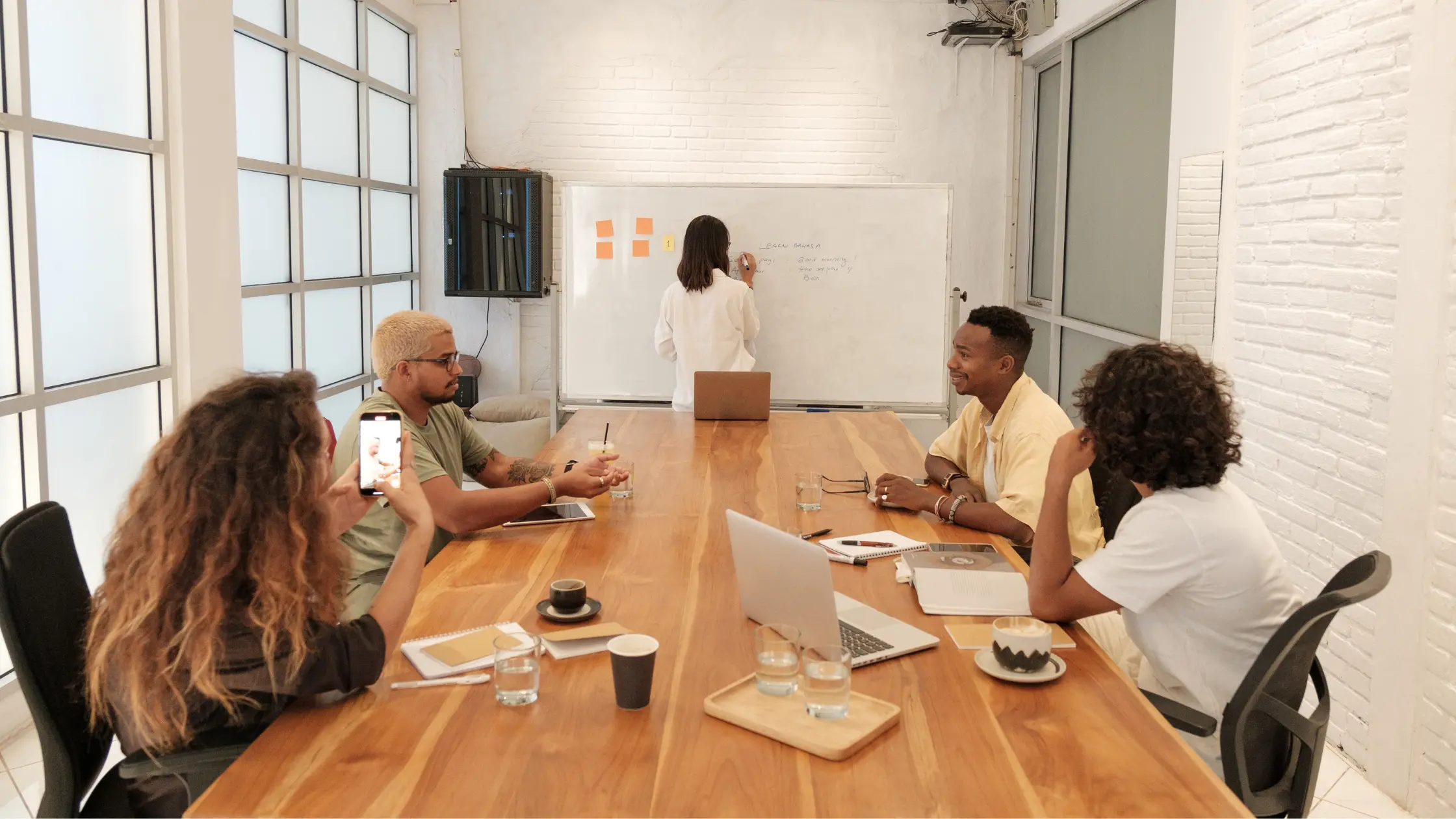 A marketing team meeting
