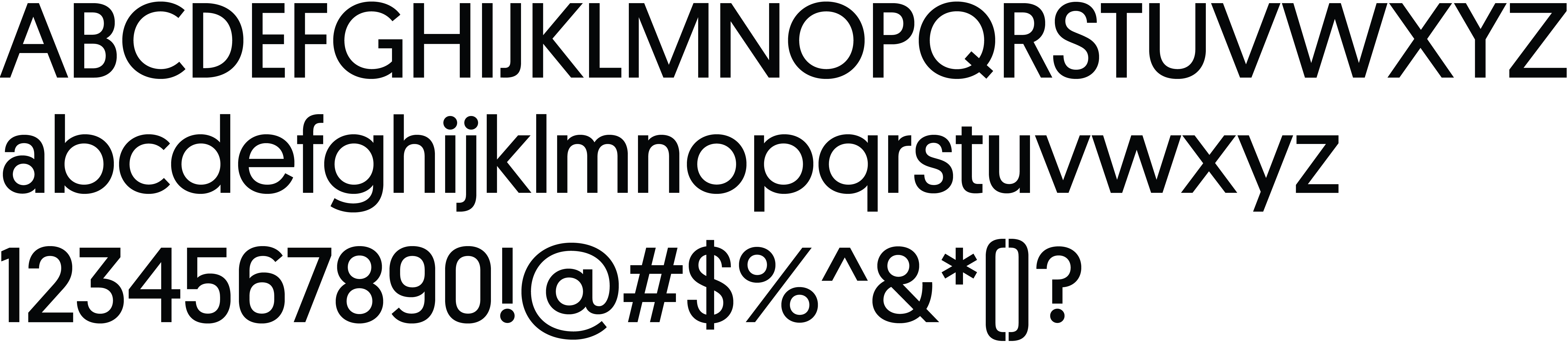 Alphabet, numbers, and special characters in upper and lower case. 