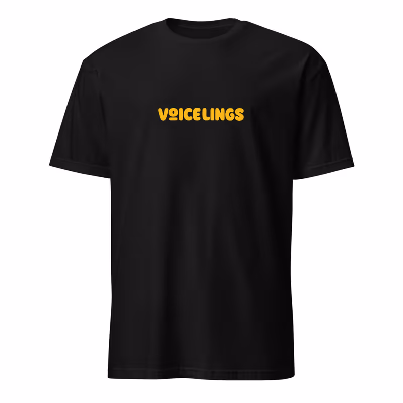 Voicelings Black Short-Sleeve Unisex T-Shirt