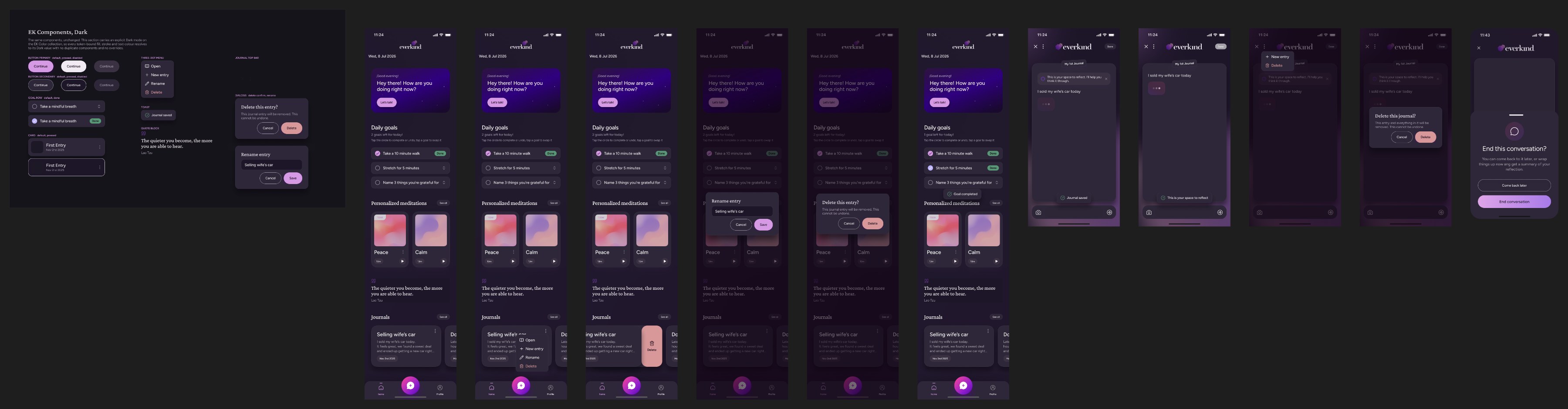 Dark theme overview