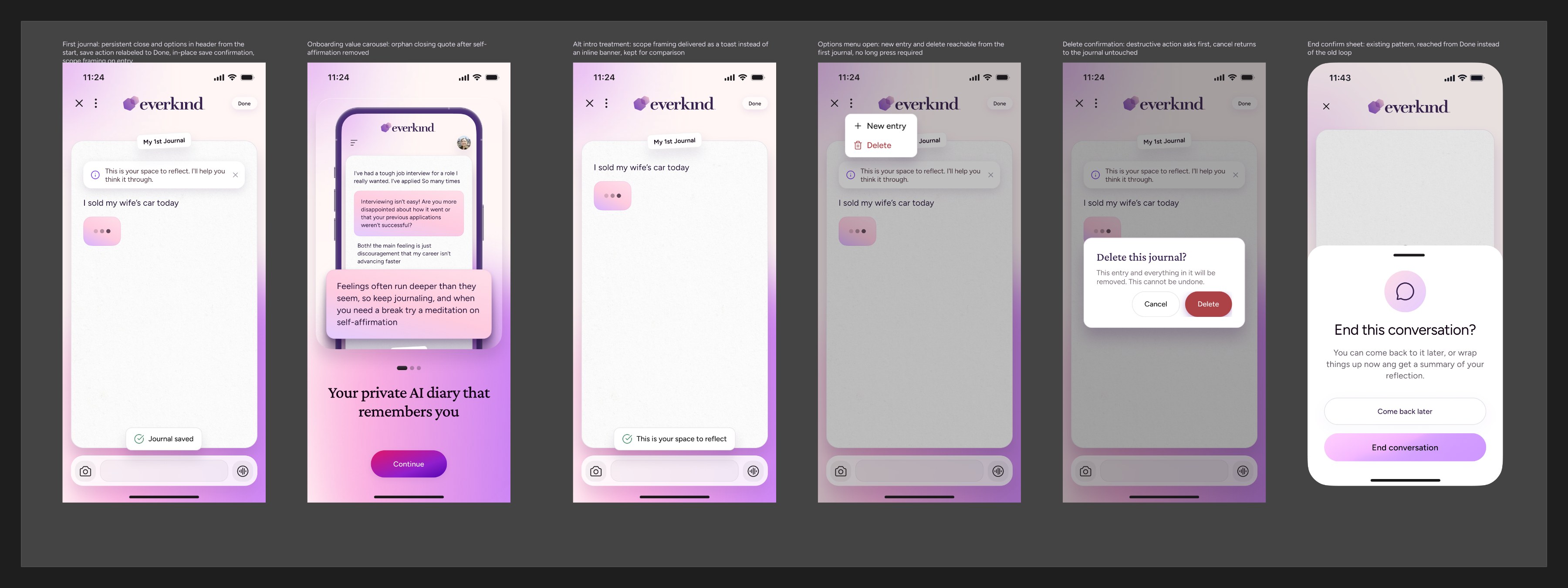 Conversation screens