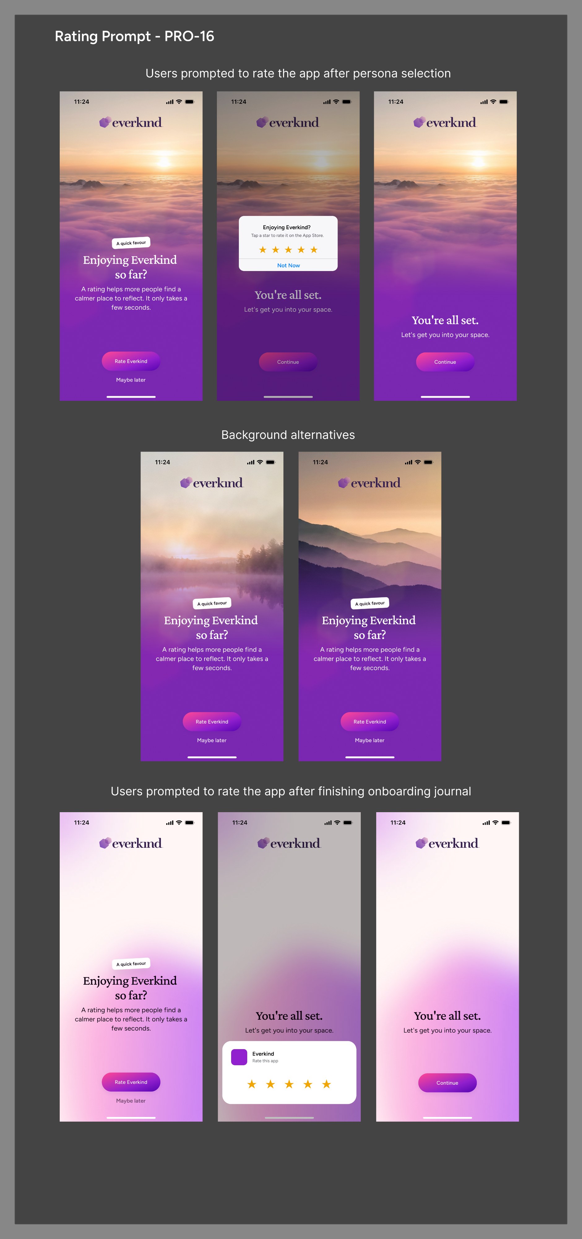 Onboarding rating prompt