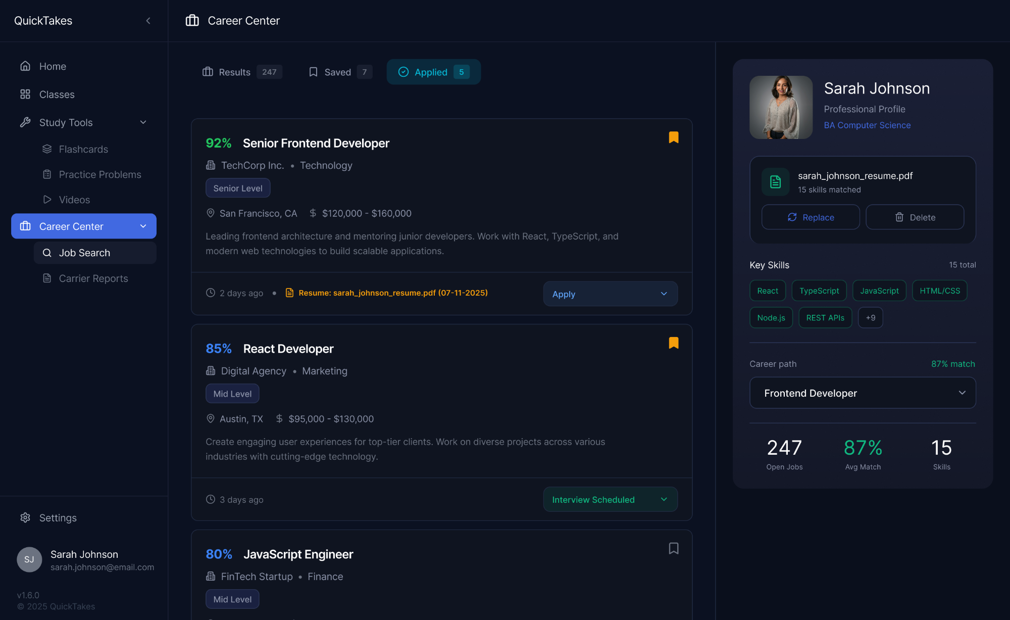 Edkey – QuickTakes Career Center