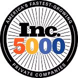 Inc. 5000 logo with text 'America's Fastest-Growing Private Companies' encircling the name.
