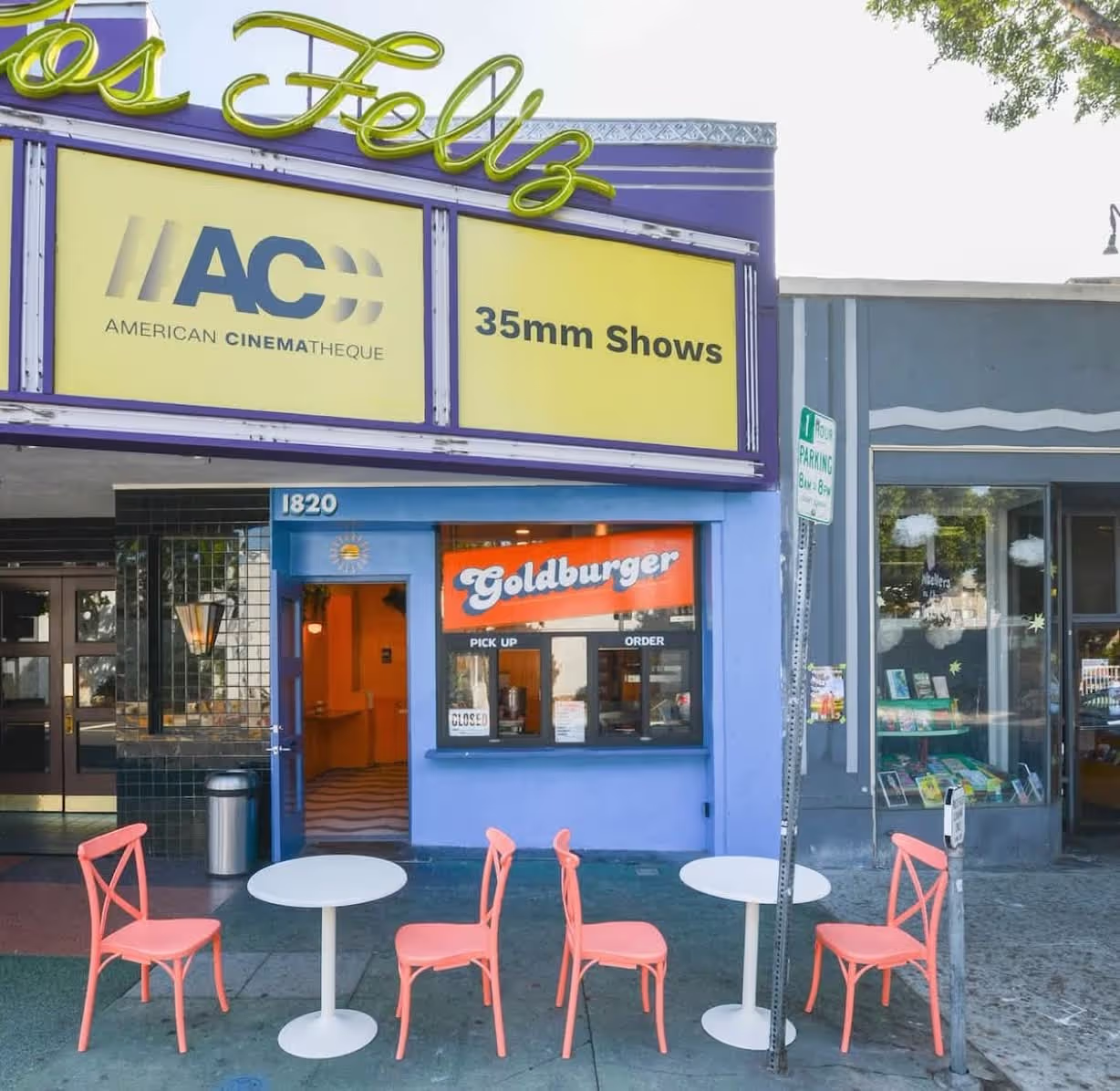 Goldburger Los Feliz opens next to an old movie theater. To date, Goldburger has a higher aggregate IMDB rating than any movie the theater next door has ever screened.