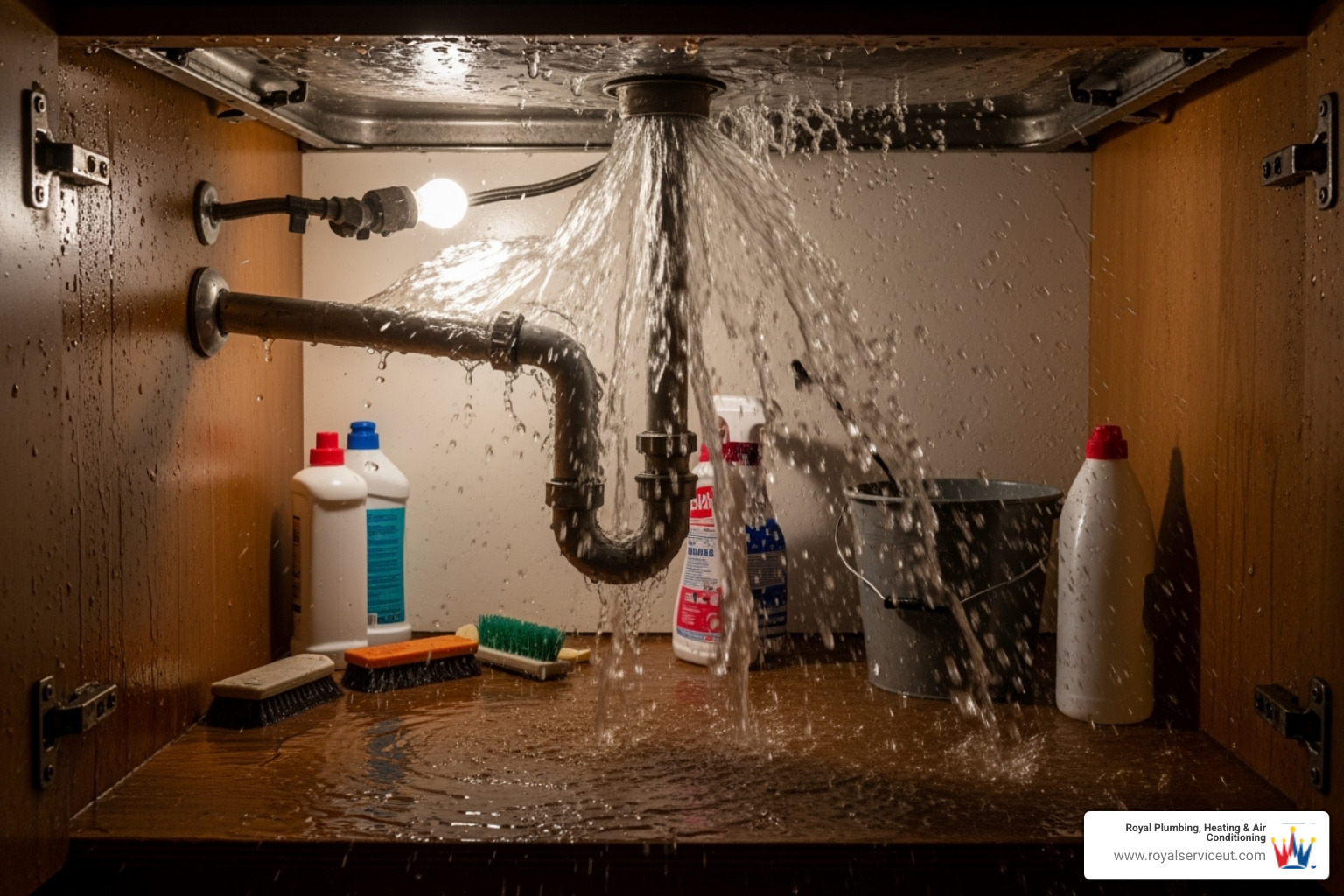 water spraying from a burst pipe under a sink - 24/7 plumbing emergency salt lake city ut water spraying from a burst pipe under a sink - 24/7 plumbing emergency salt lake city ut
