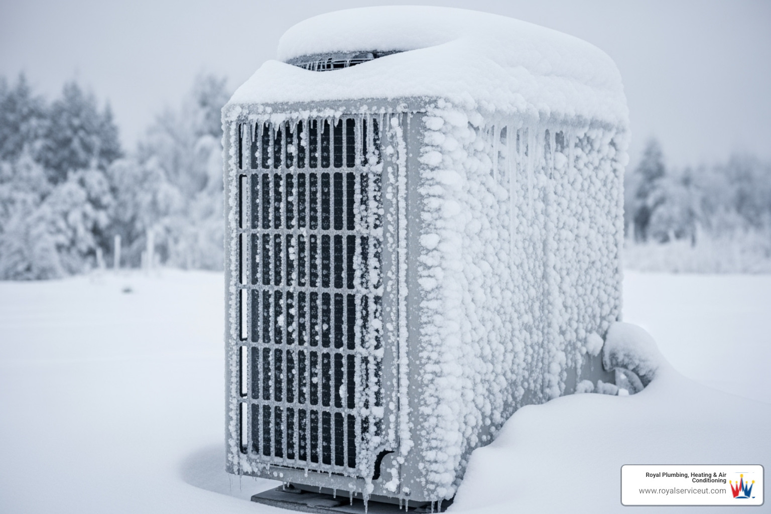 frozen outdoor heat pump unit - emergency heat pump service roy ut