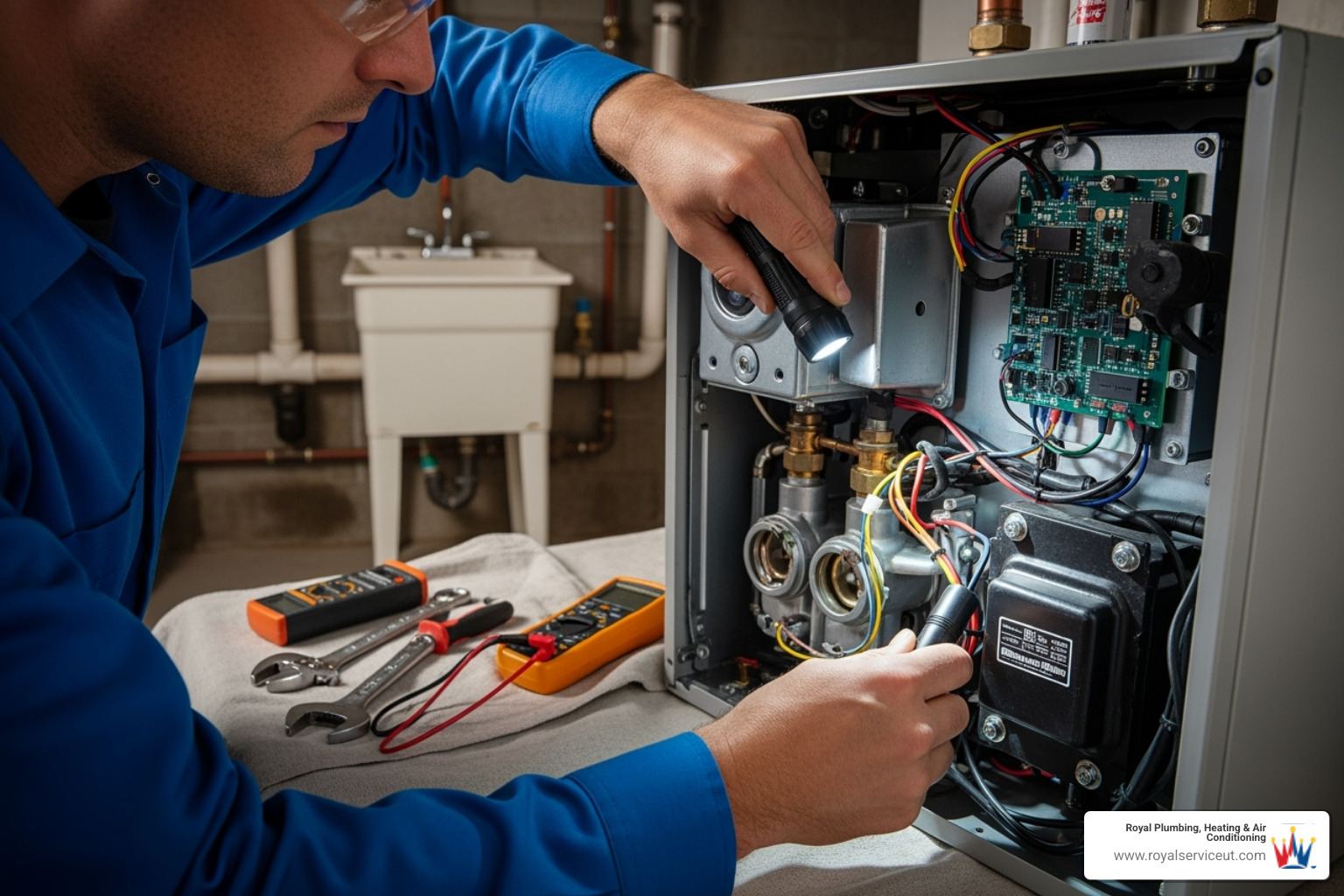 technician performing maintenance on a tankless unit - tankless water heater installation ogden ut technician performing maintenance on a tankless unit - tankless water heater installation ogden ut
