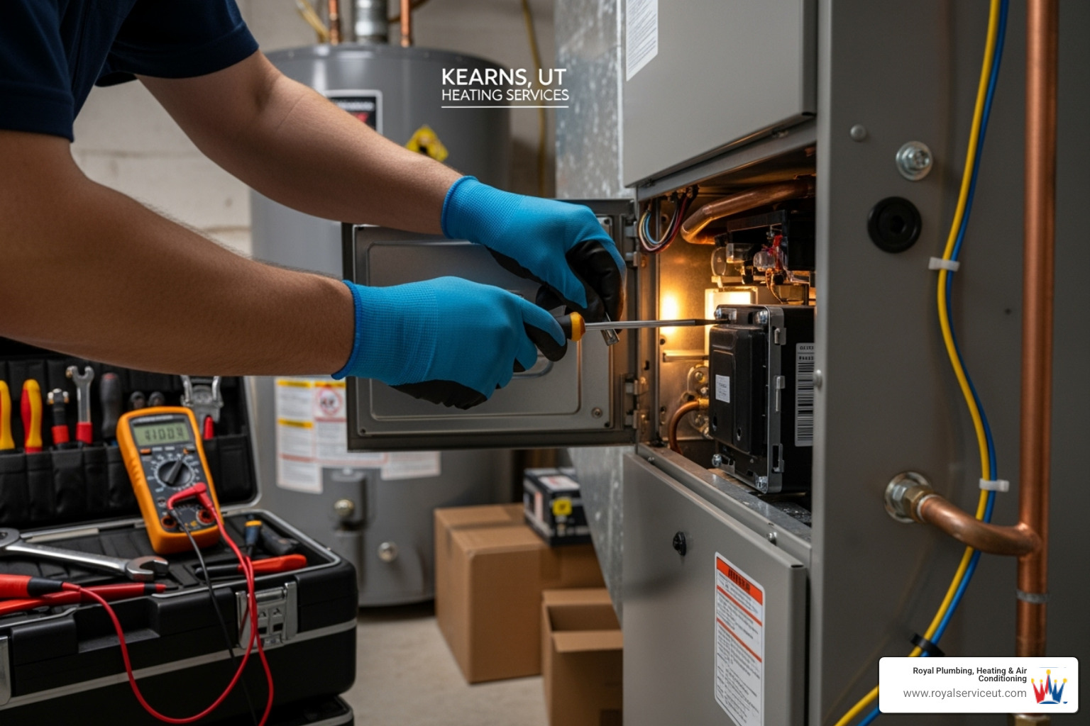 A piggy bank next to a home energy bill, symbolizing savings - heater tune‑up kearns ut