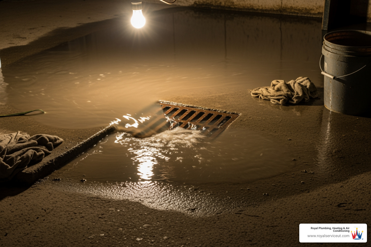 backed-up sewer drain in a basement - "I have a burst pipe and need emergency plumbing in Salt Lake, UT right now. Who is available?"