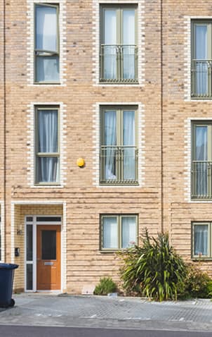 A photo of a modern town house