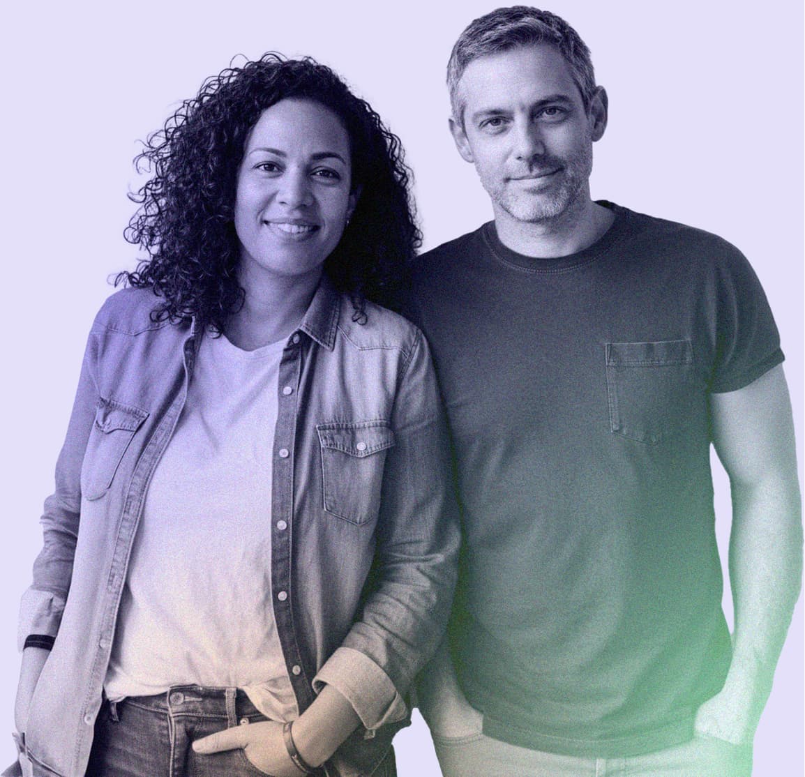 Portrait image of a man and a woman