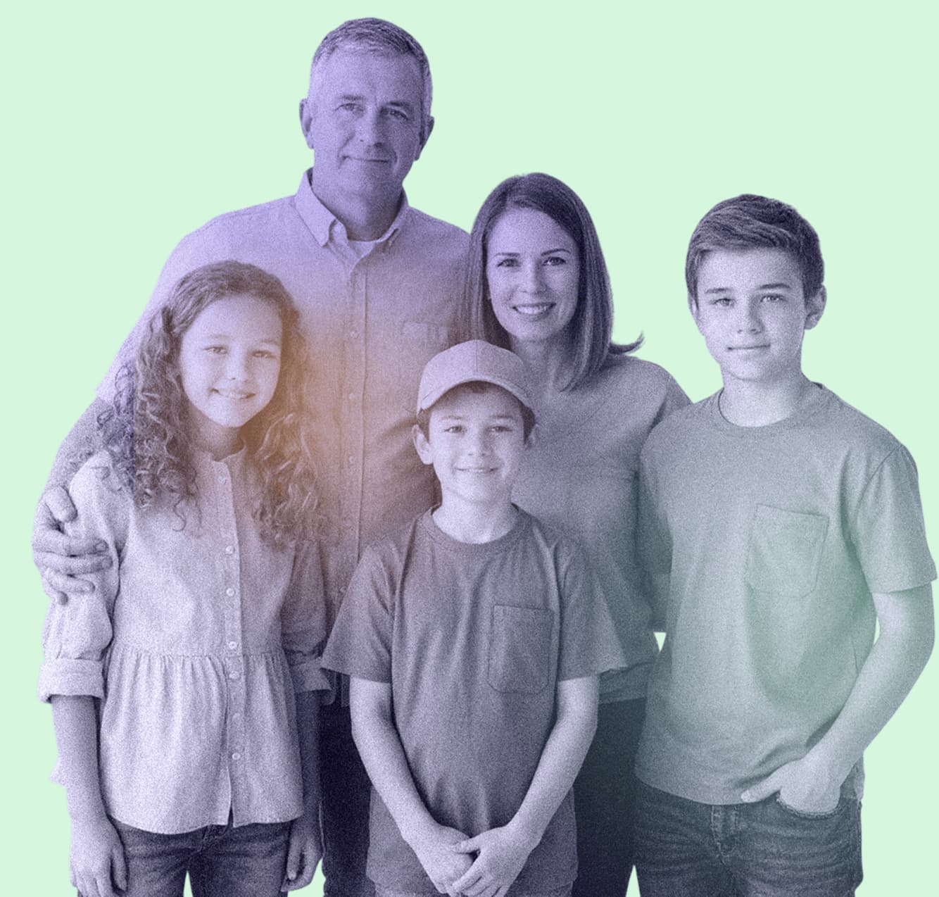 Portrait image of a family